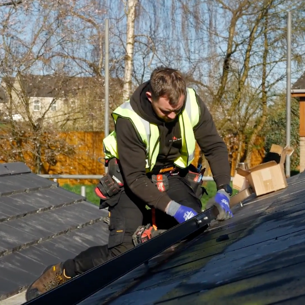 Installer on Roof