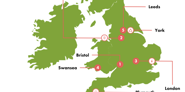 Top “Greenest” UK Cities Leaderboard